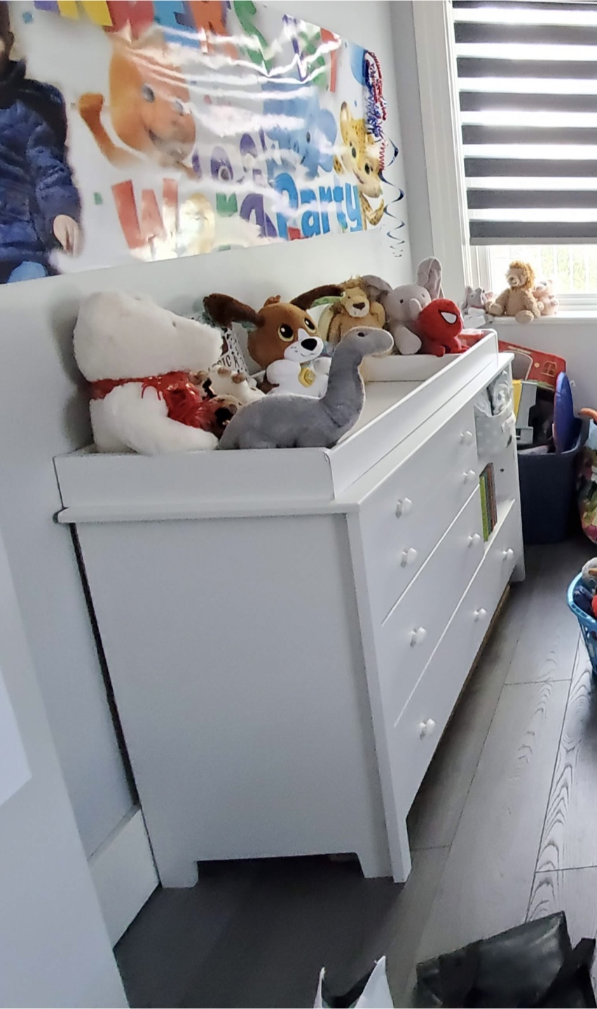 White Changing Table Dresser - photo 2