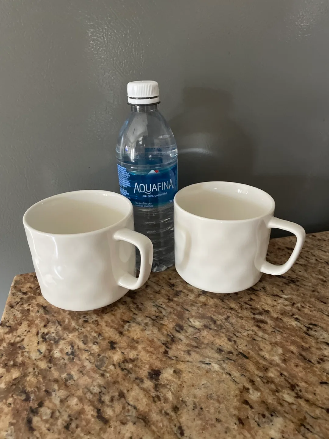 Two brand new White Ceramic Coffee Mugs image indicator(3)