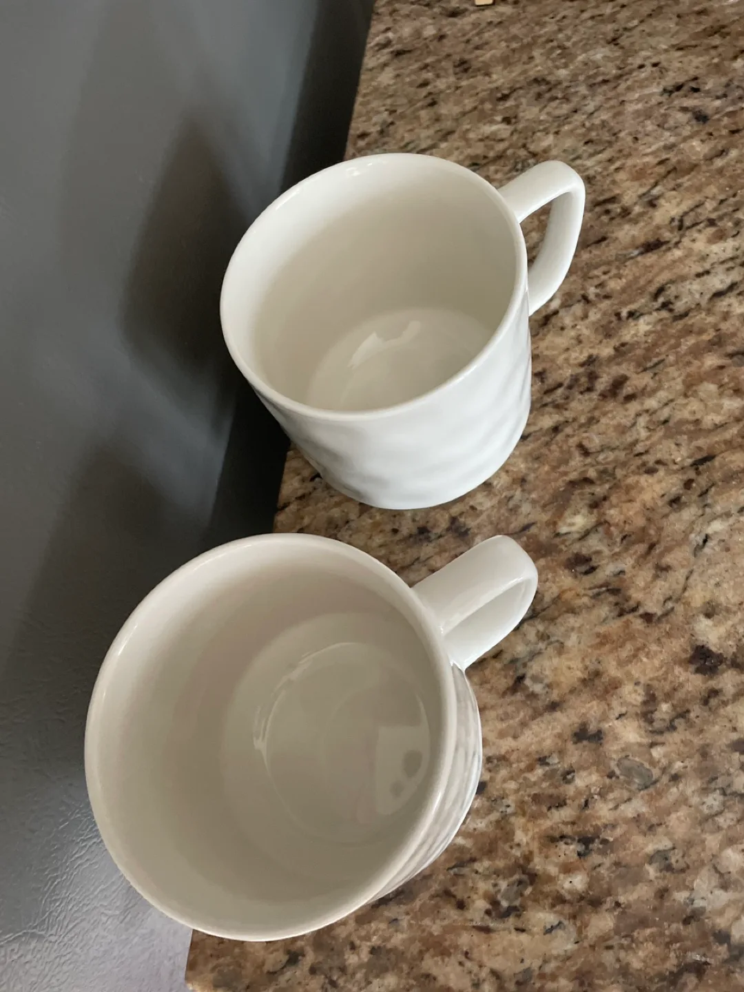 Two brand new White Ceramic Coffee Mugs image indicator(2)