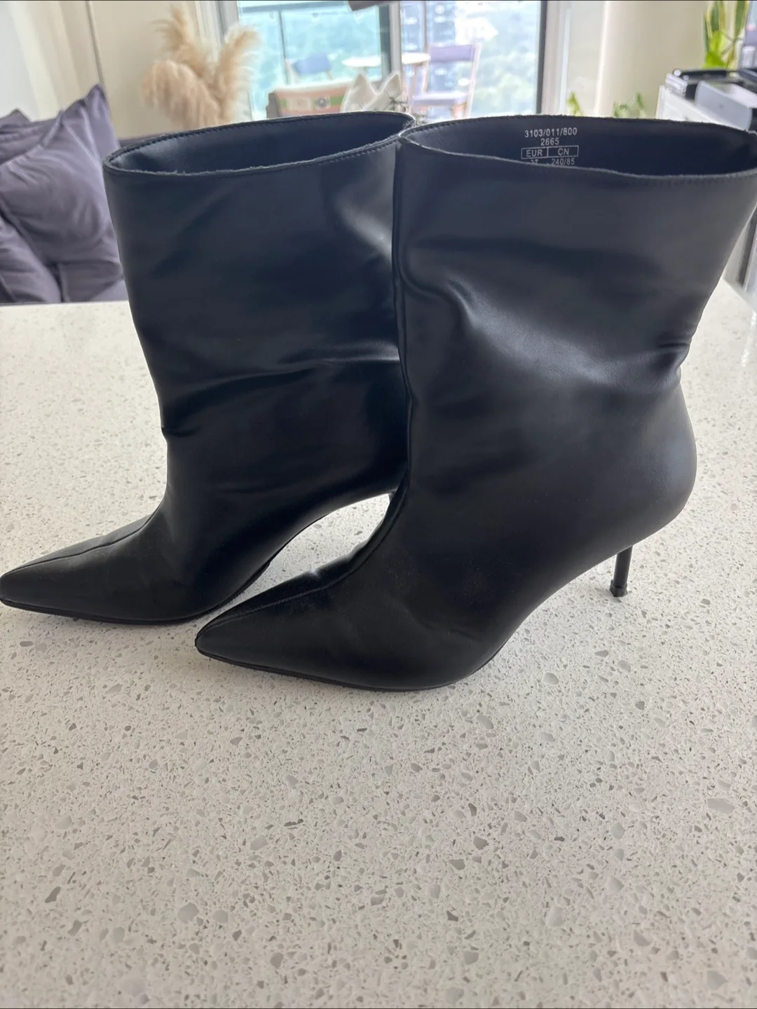 ZaraBlack Ankle Boots, Size 7 thumbnail