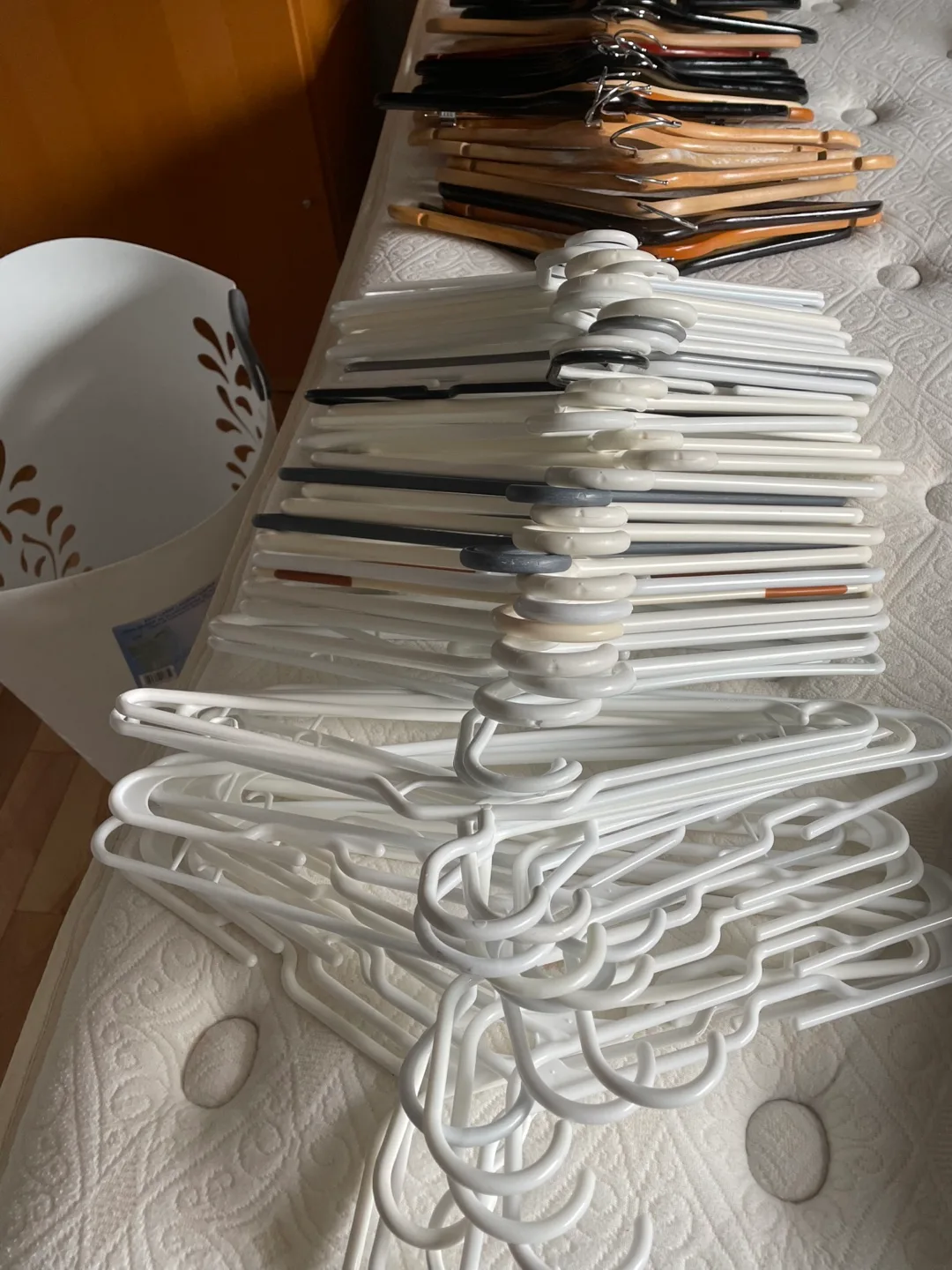 Laundry Basket and Clothes Hangers thumbnail
