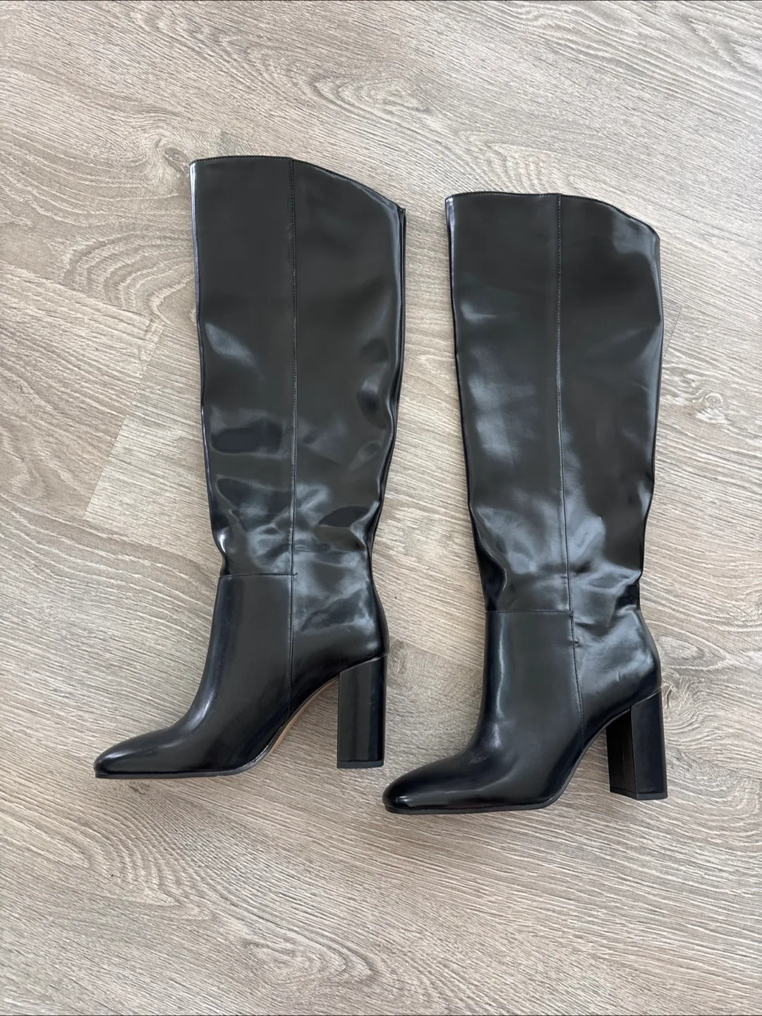 H&M Black Knee High Boots - Size 38 thumbnail