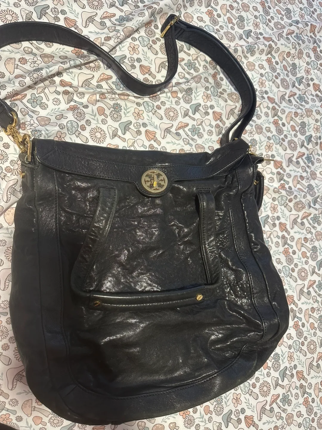 Tory Burch Black Leather Shoulder Bag thumbnail