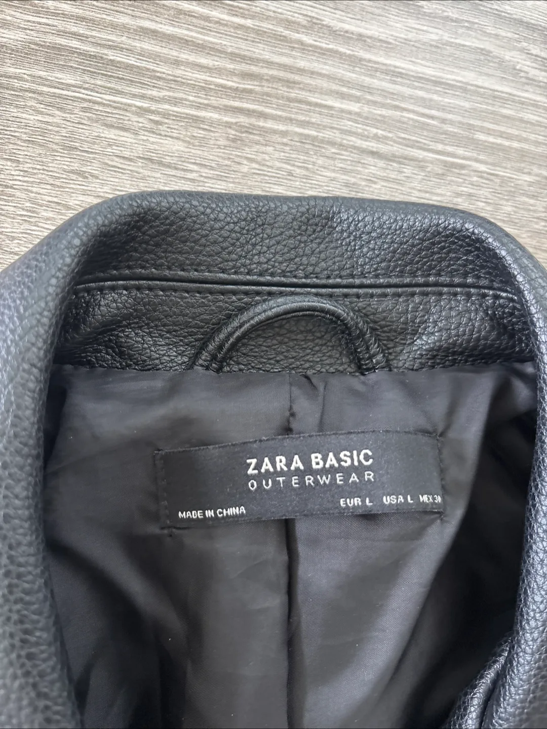 Zara Black Leather Biker Jacket image indicator(2)