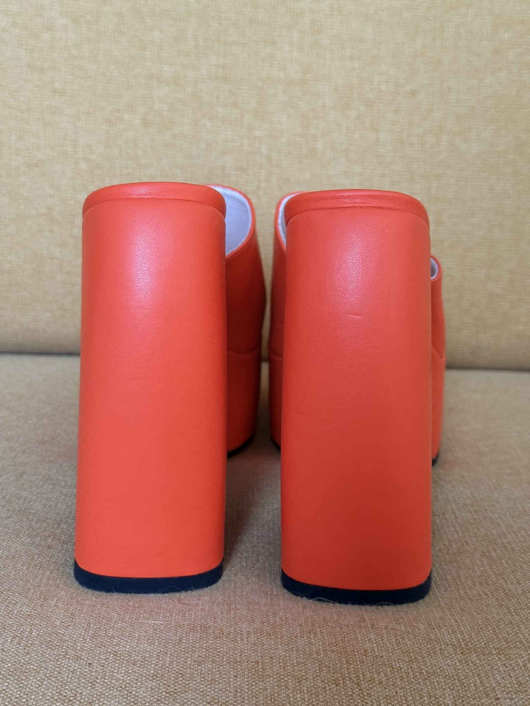 Orange Platform Mules, Size 7 - photo 3