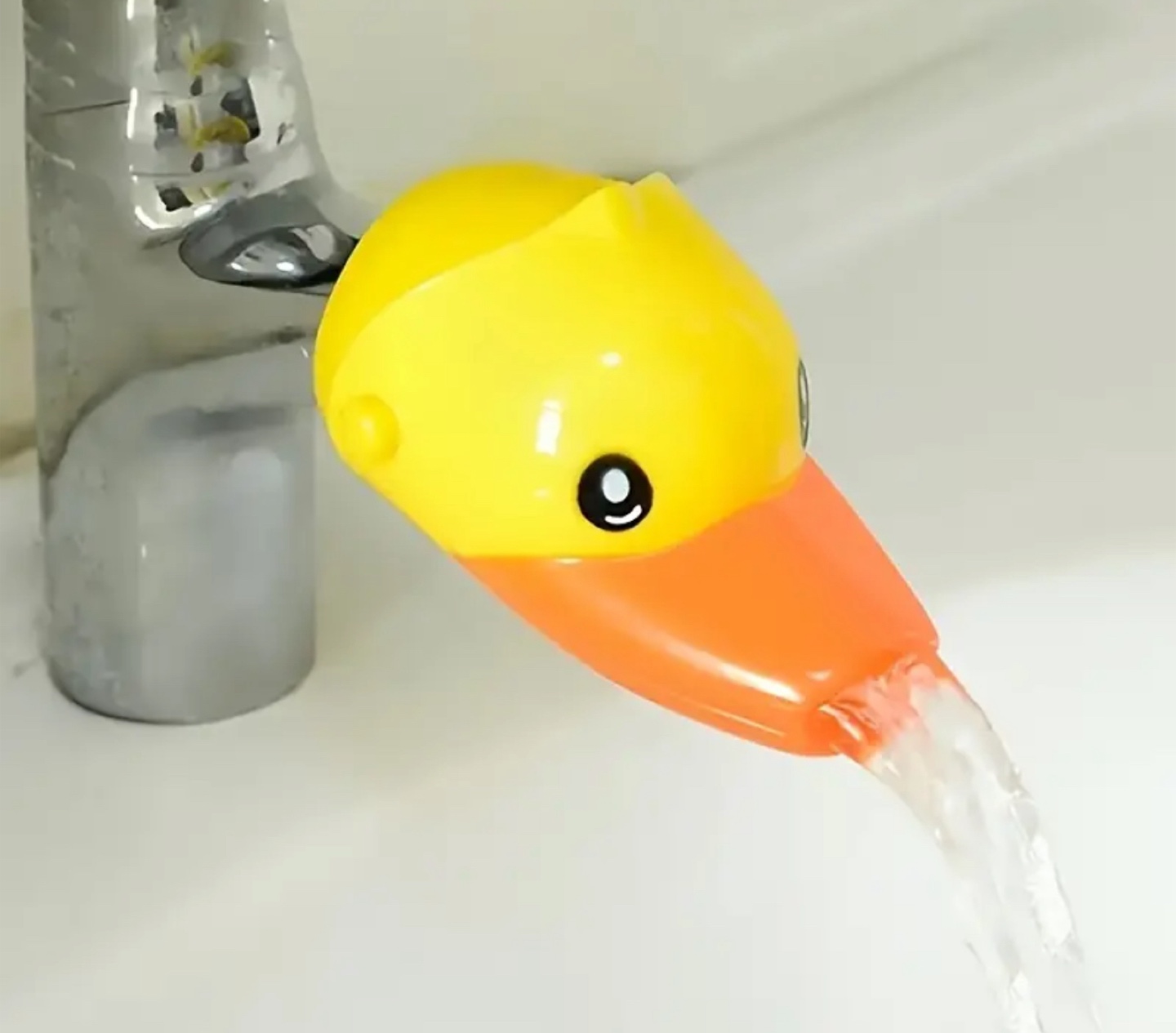 Duck Faucet Extender - Yellow/Orange
