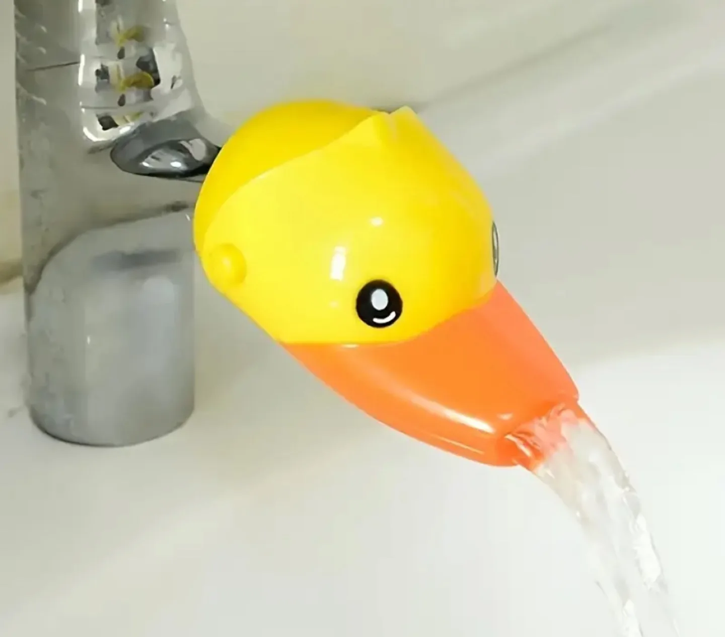 Duck Faucet Extender - Yellow/Orange thumbnail