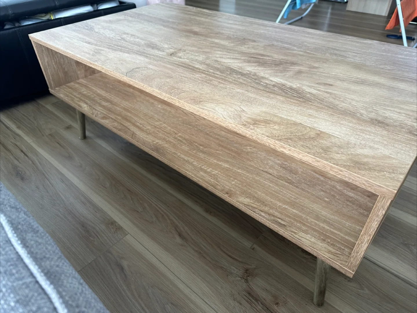 Wood Coffee Table - 43" x 23" image indicator(3)