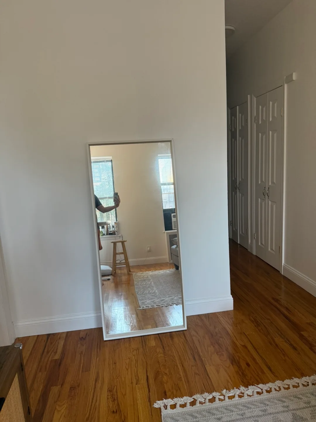 Full Length White Framed Mirror thumbnail