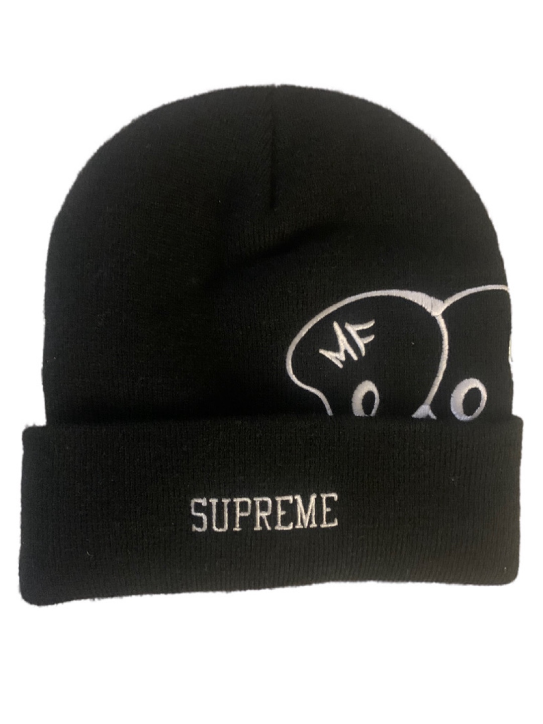 Supreme x MF DOOM Black Beanie