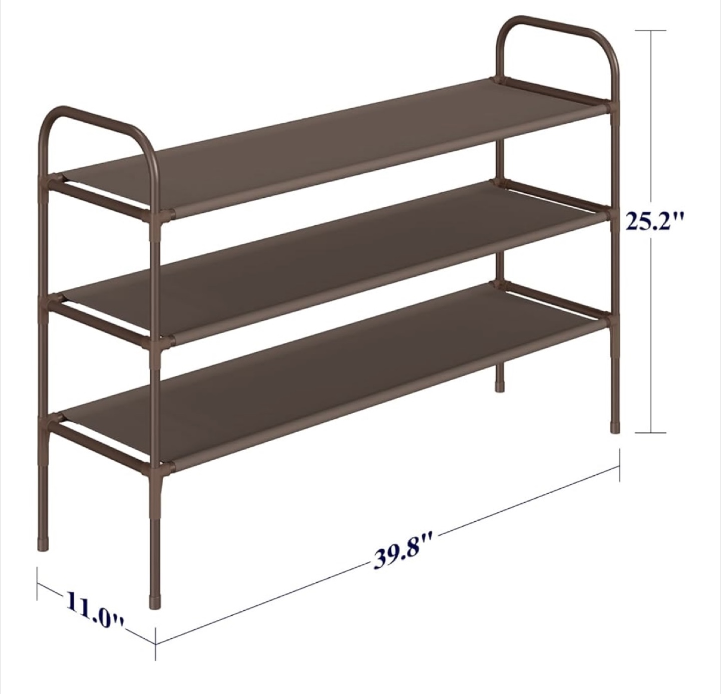 3-Tier Metal Tube Shoe Rack - photo 2