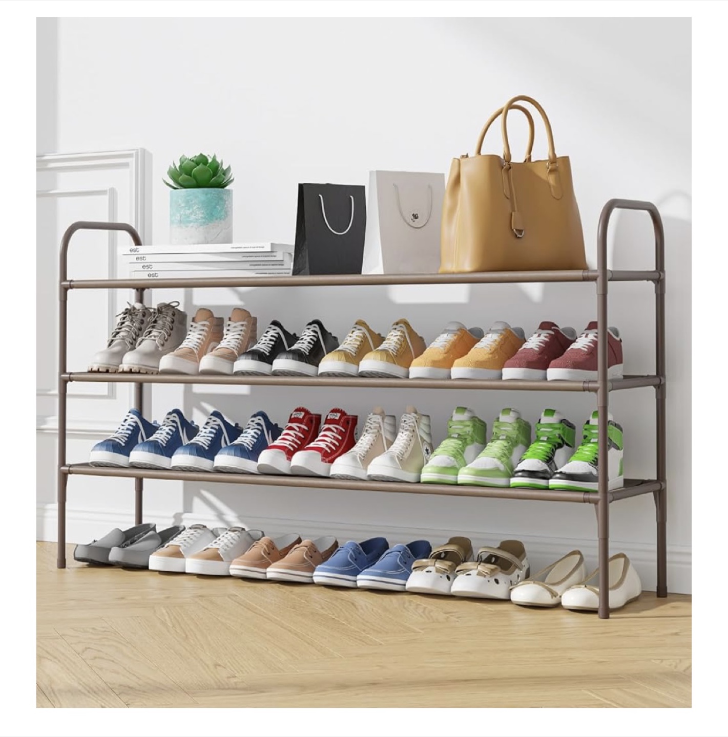 3-Tier Metal Tube Shoe Rack