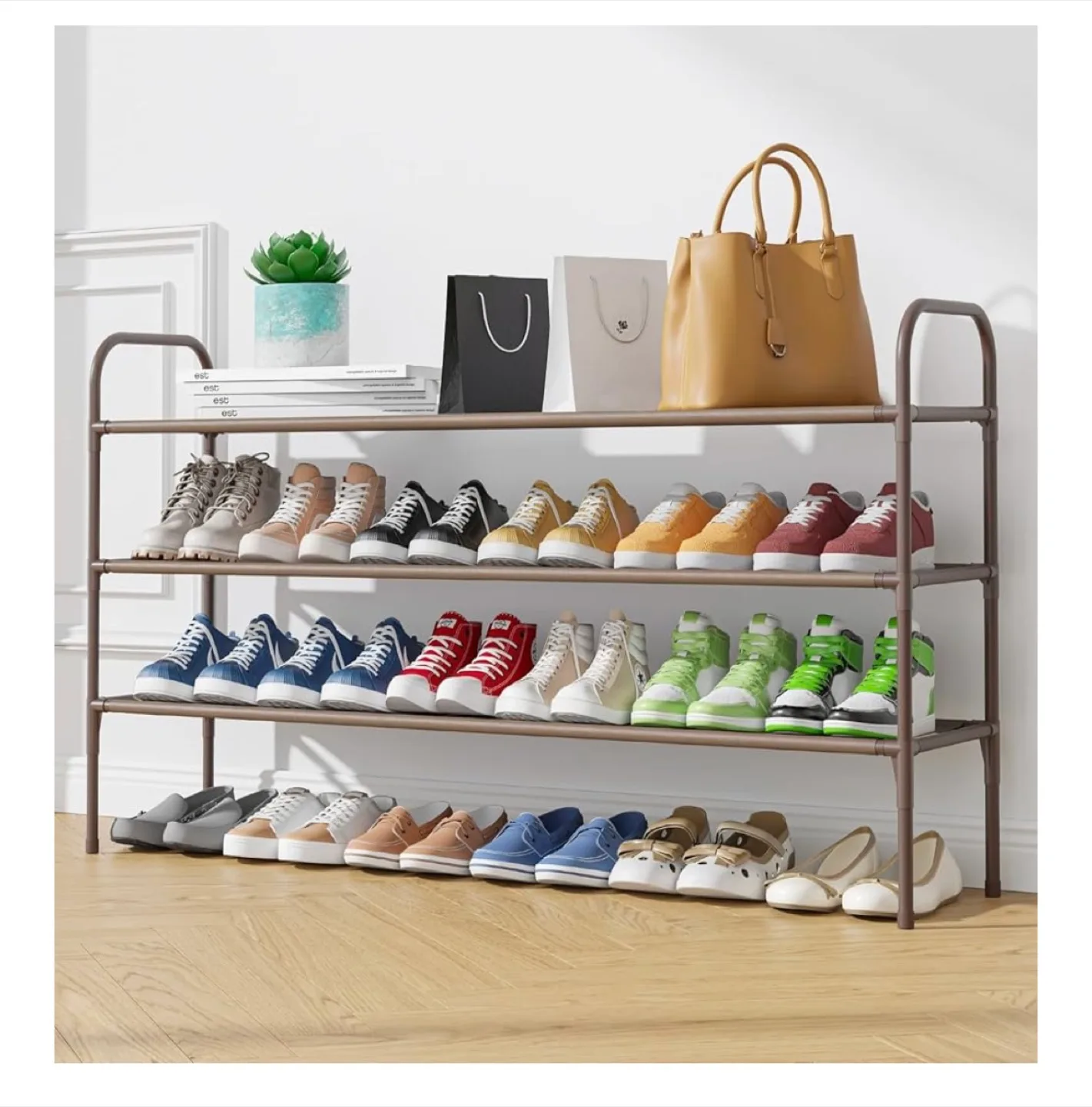3-Tier Metal Tube Shoe Rack thumbnail