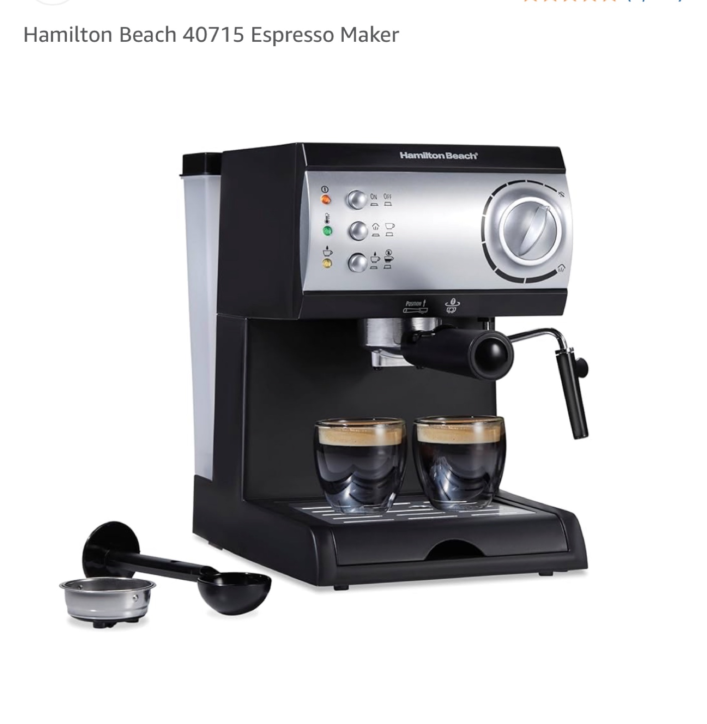 Never Used: Hamilton Beach 40715 Espresso Maker - photo 5