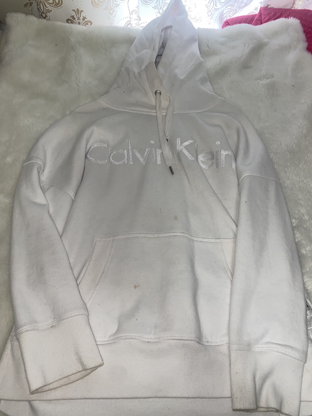 Calvin Klein White Hoodie