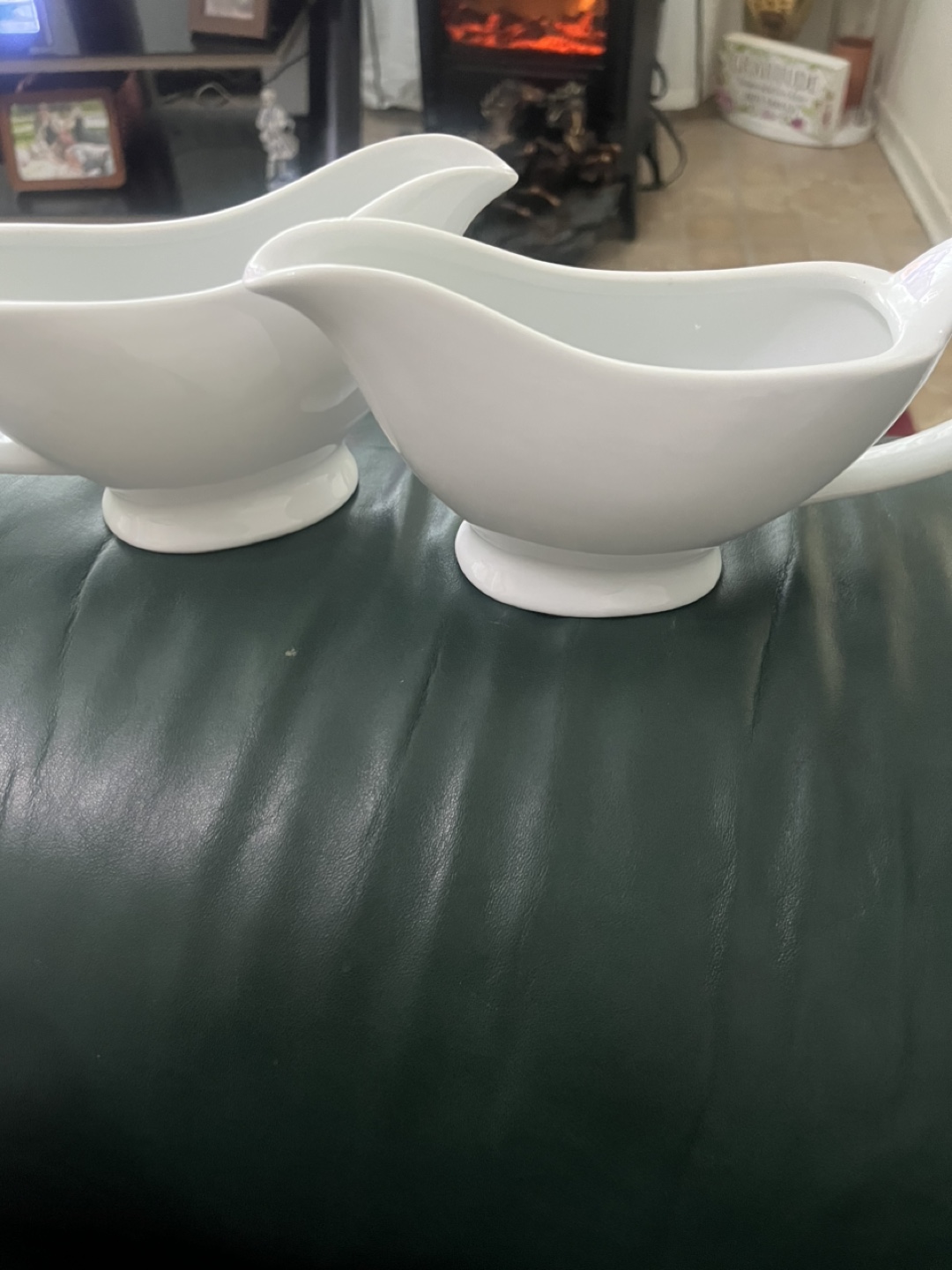 White Ceramic Gravy Boats - Set of 2