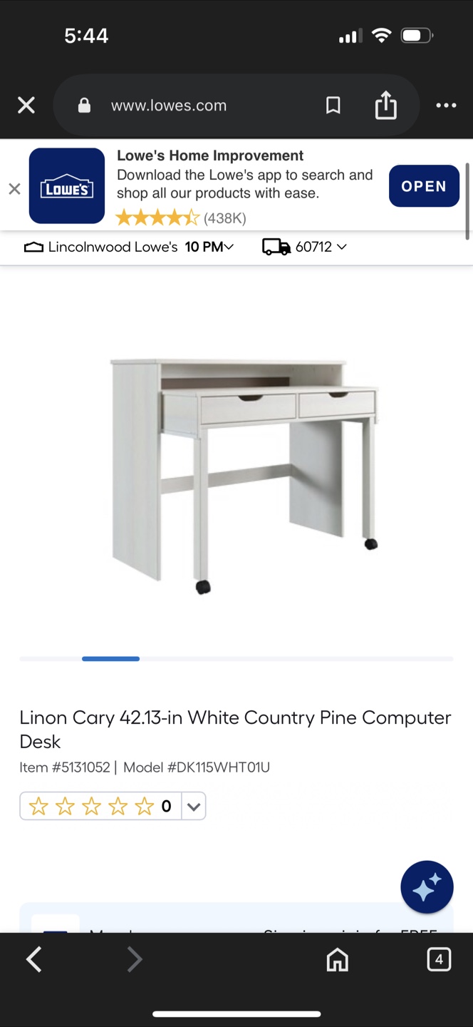 White Pull Out Computer Desk - photo 2