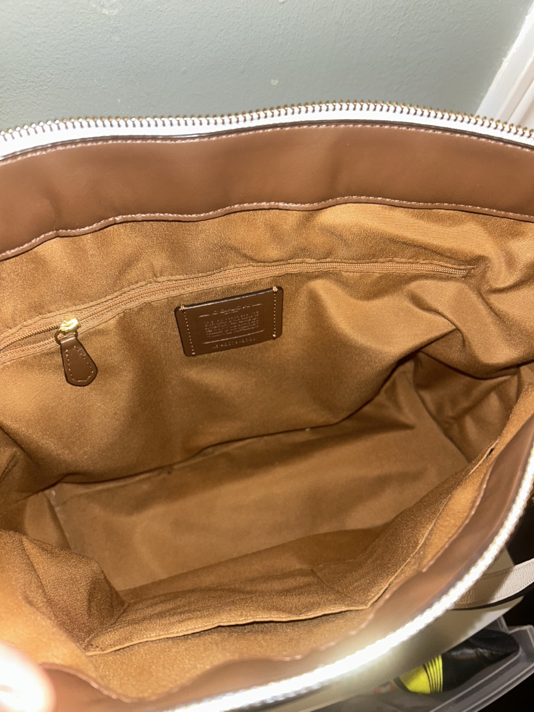 Coach Tote Bag - Beige & White - photo 4