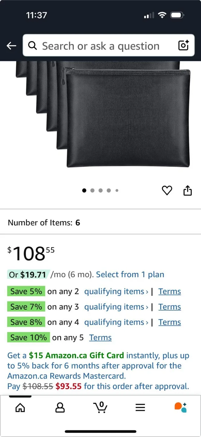 Epakh Fireproof Document Bags (5 total) 🧡 image indicator(2)