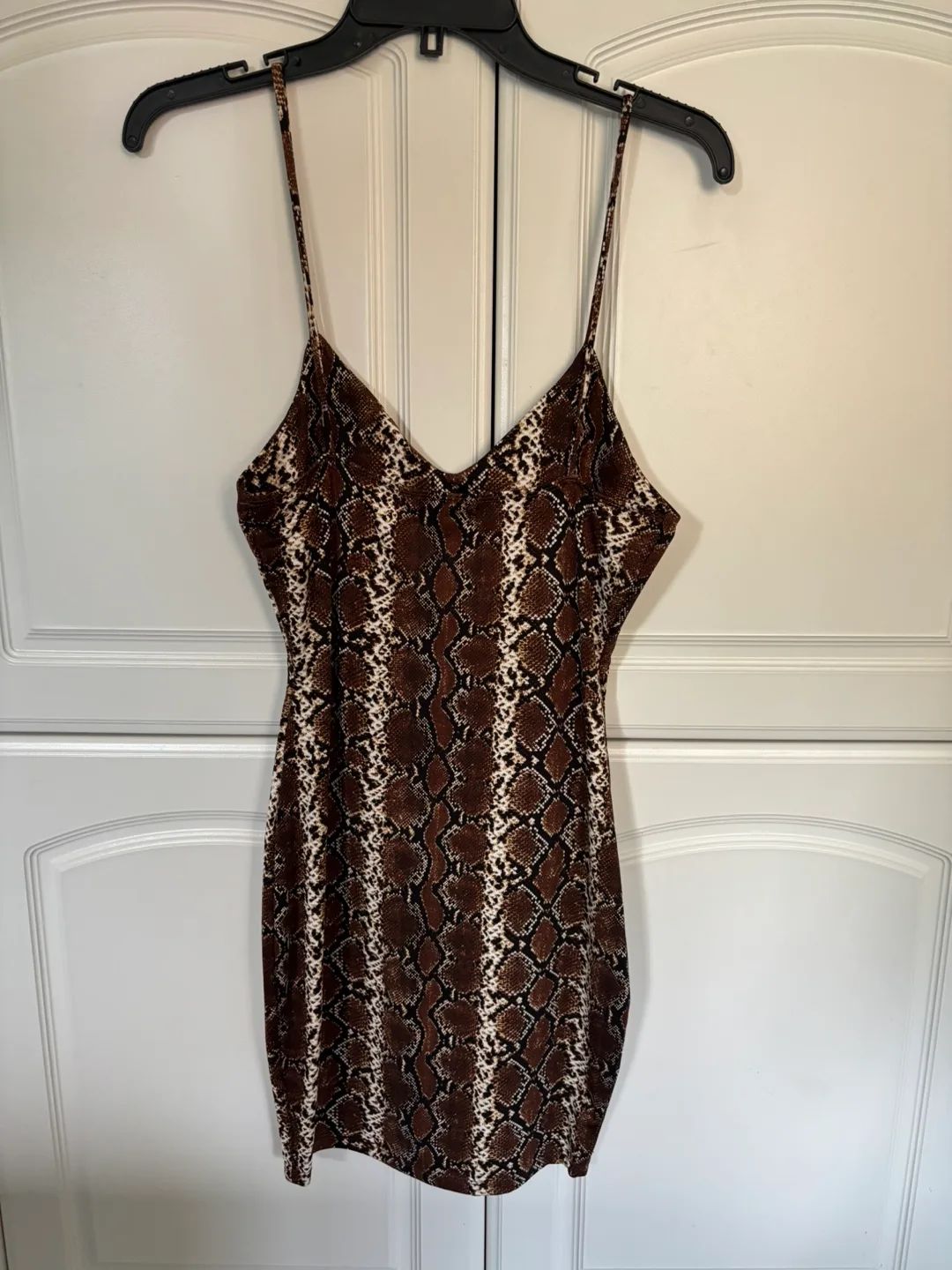 Brown Snakeskin Print Mini Dress image indicator(2)