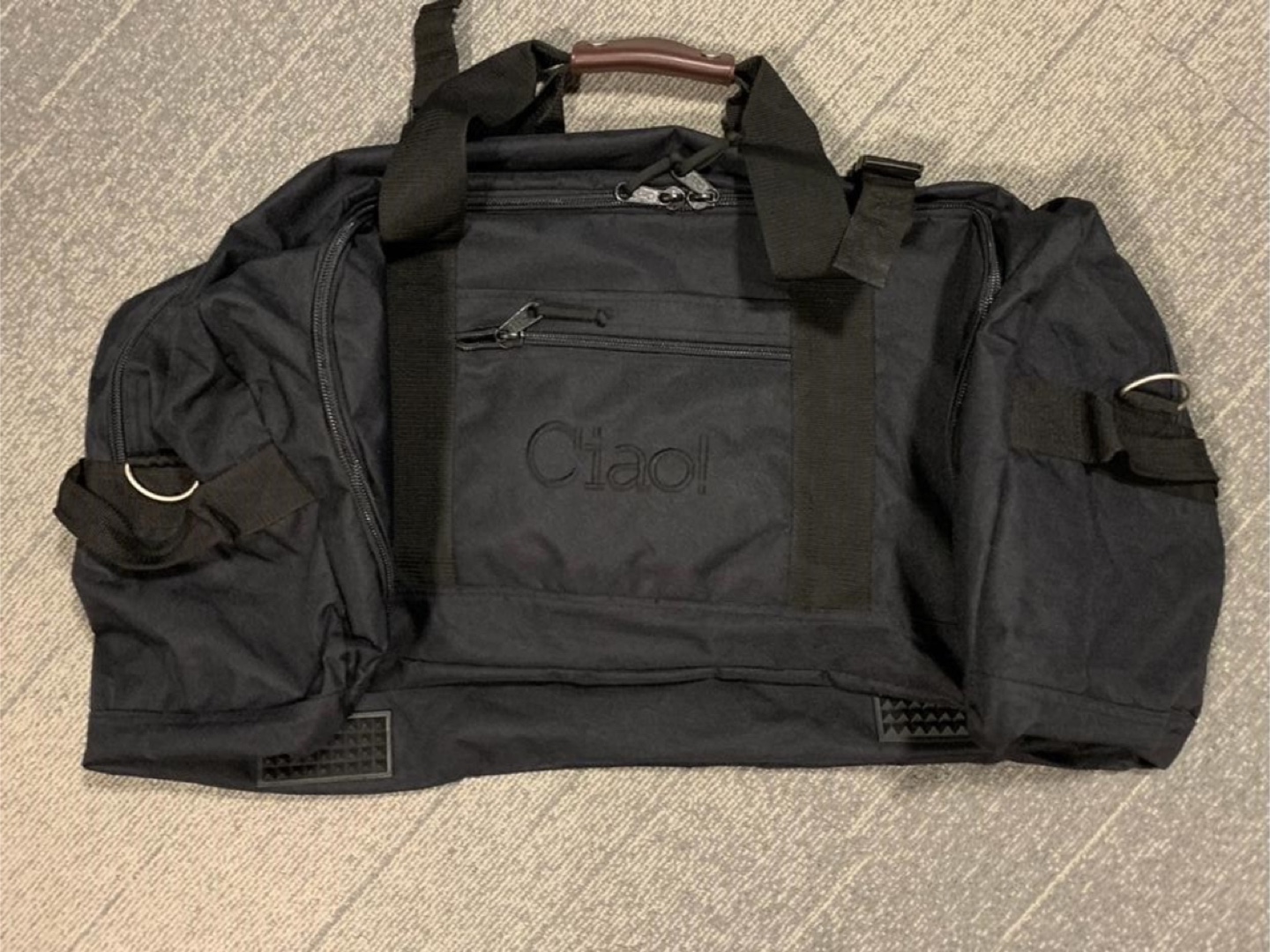 Ciao! 33” Oversized Black Nylon Duffle Bag