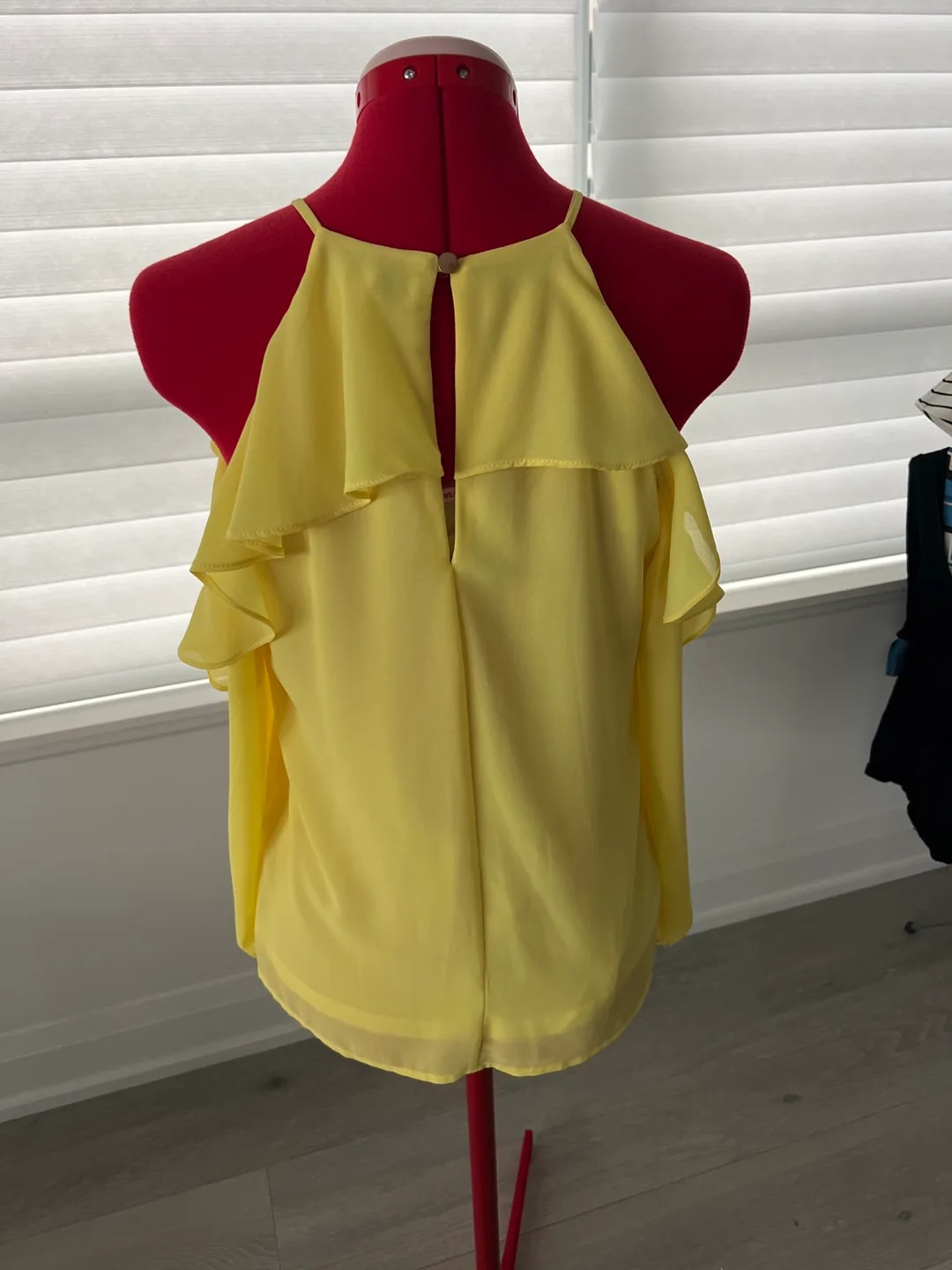 Papaya Yellow Ruffle Blouse - Size S image indicator(2)