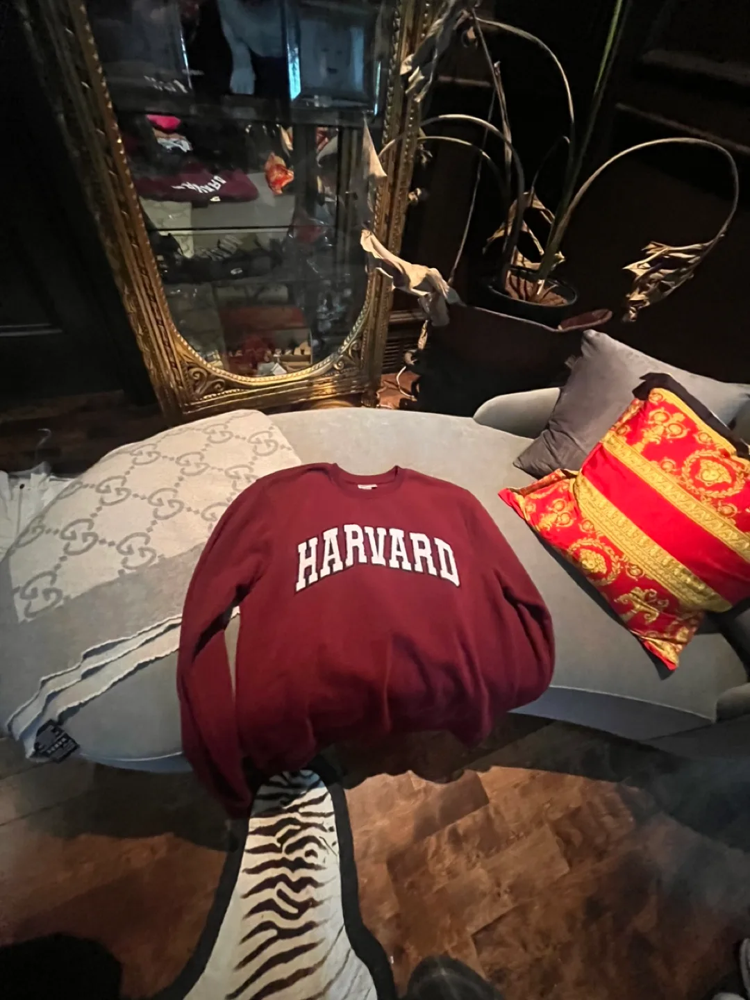 Harvard Burgundy Crewneck Sweatshirt thumbnail