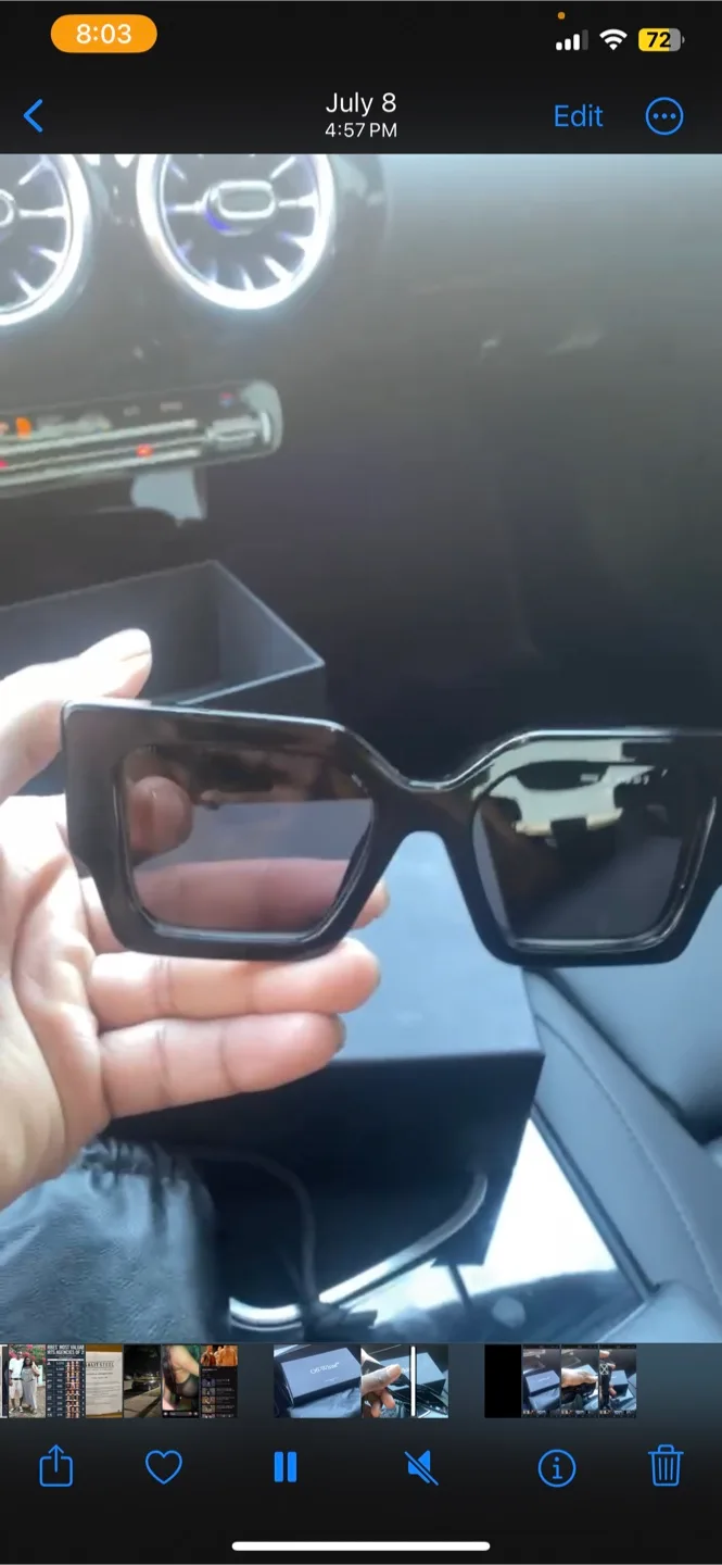 Off-White Sunglasses Black 415 UNISEX thumbnail
