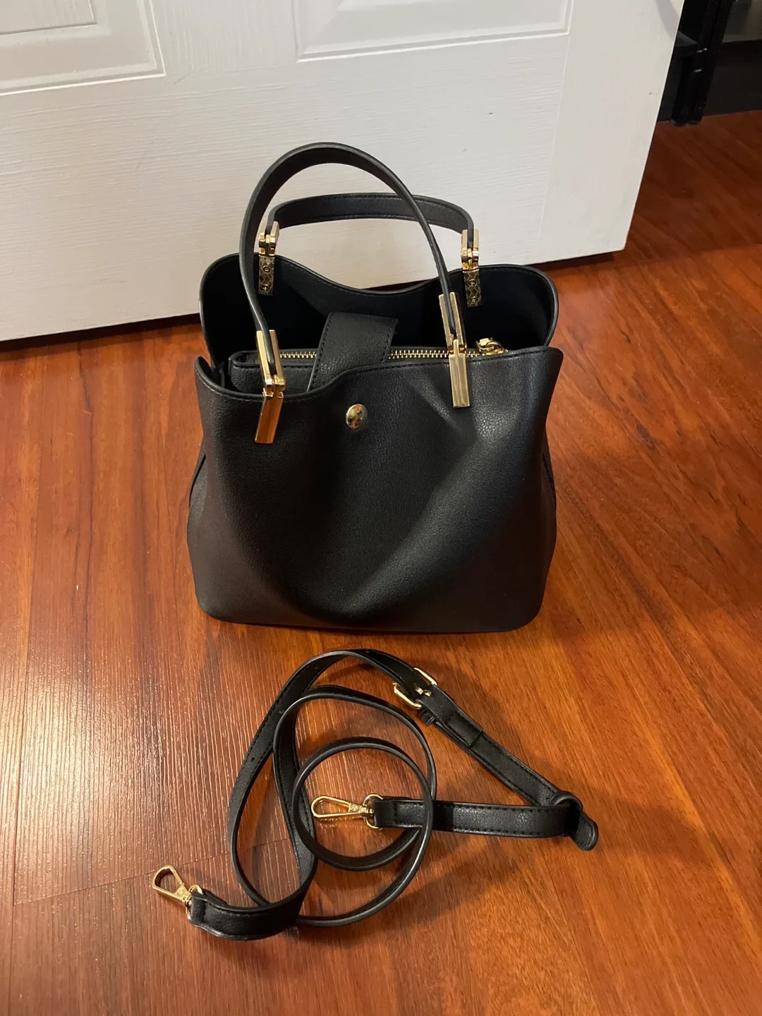 Black Handbag with Crossbody Strap thumbnail