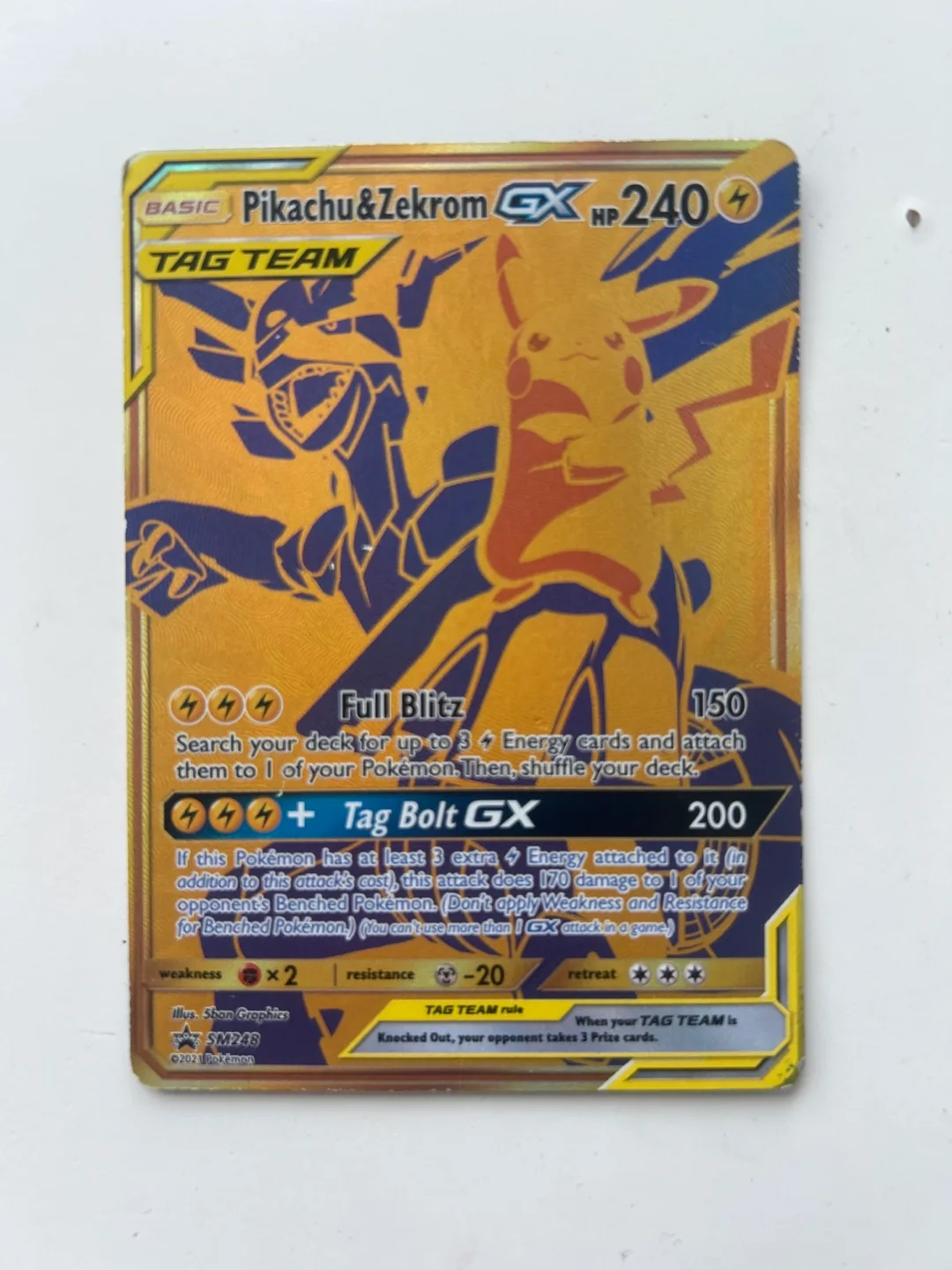 Pikachu & Zekrom GX Tag Team Pokemon Card thumbnail