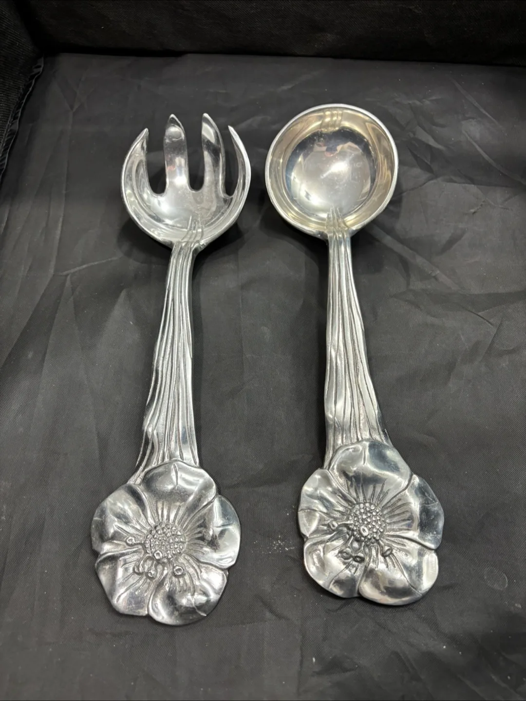 REDUCED - Hacienda Real - Vintage Mexican pewter set image indicator(6)