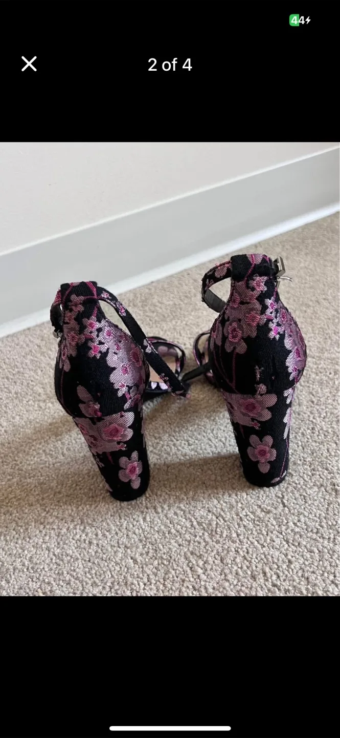 Call It Spring Floral Heels - Size 8 thumbnail