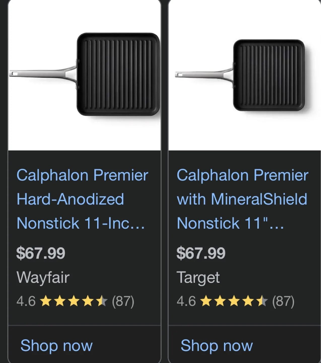 Calphalon Premier Nonstick Grill Pan, 11 inch (orig. $72) image indicator(3)