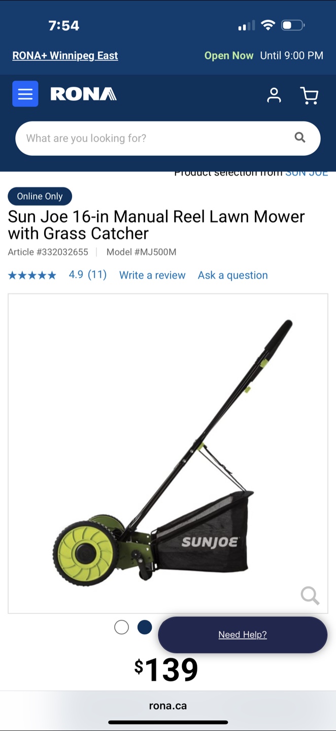 Sun Joe 16-in Manual Reel Lawn Mower - NEW! - photo 4