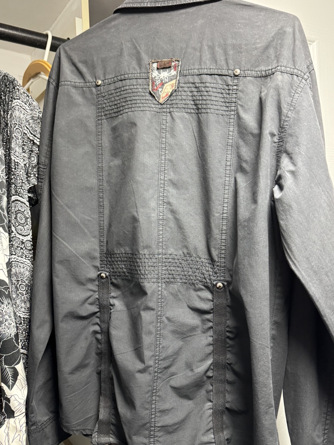 Fusai Black Button Down Shirt - Size M