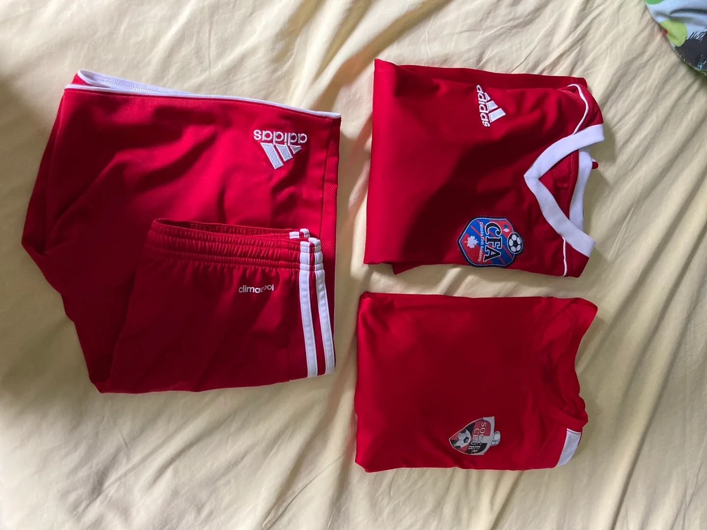 Adidas Red Soccer Uniform Set thumbnail