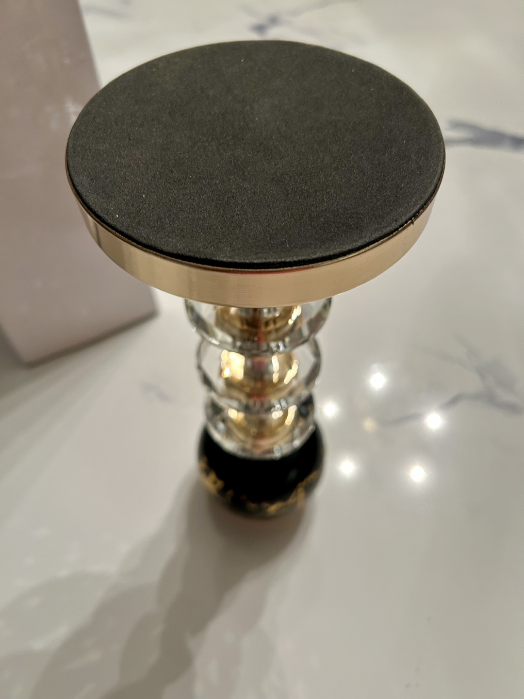 Gold & Crystal Candle Holder- Brand New! - photo 5