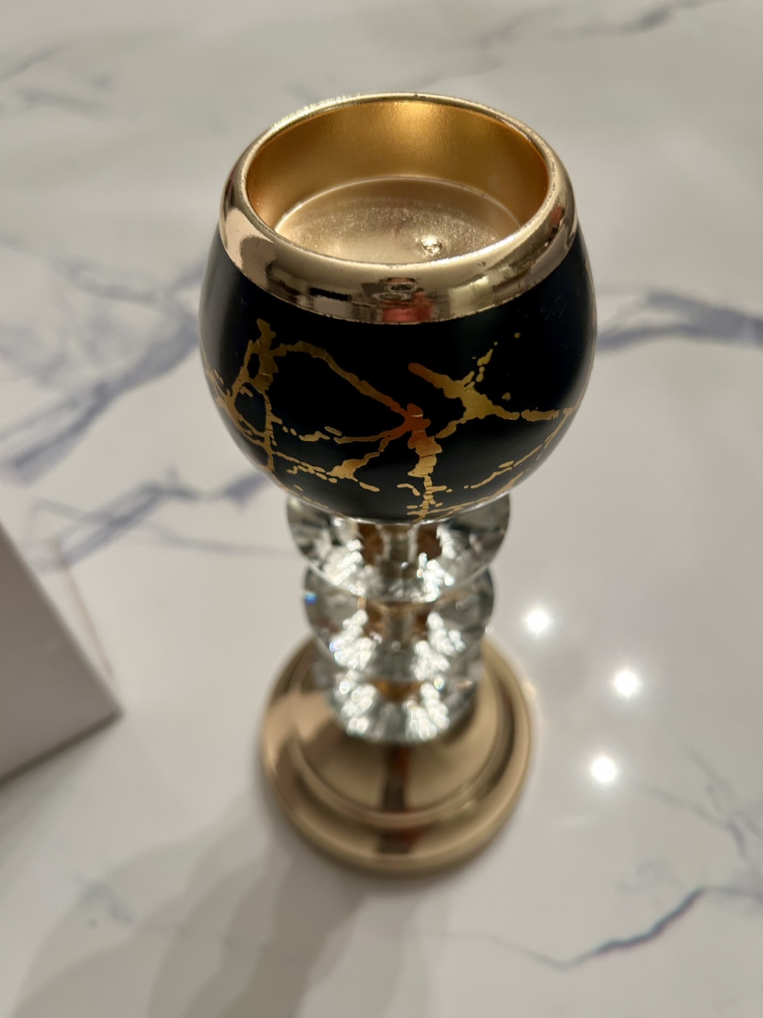 Gold & Crystal Candle Holder- Brand New! - photo 2