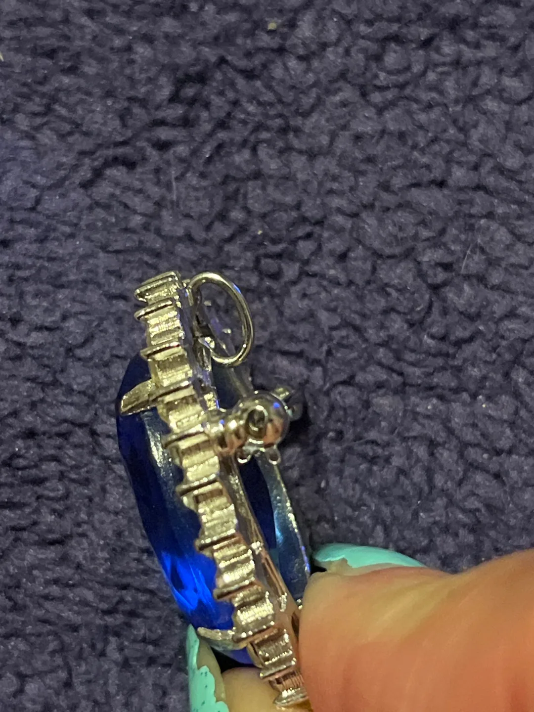 Blue Stone Brooch/ Pendant image indicator(4)