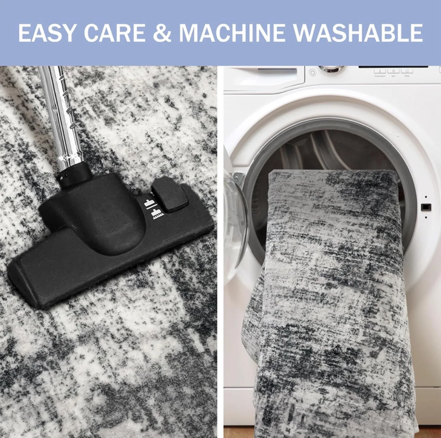 6.11 ft Round Area Rug - Black & White image indicator(3)