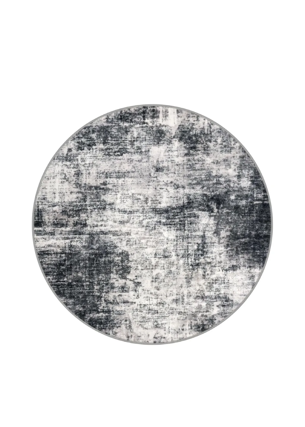 6.11 ft Round Area Rug - Black & White image indicator(7)