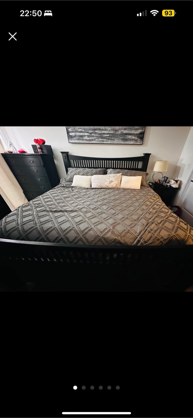 King Size Bed Frame & Mattress $150