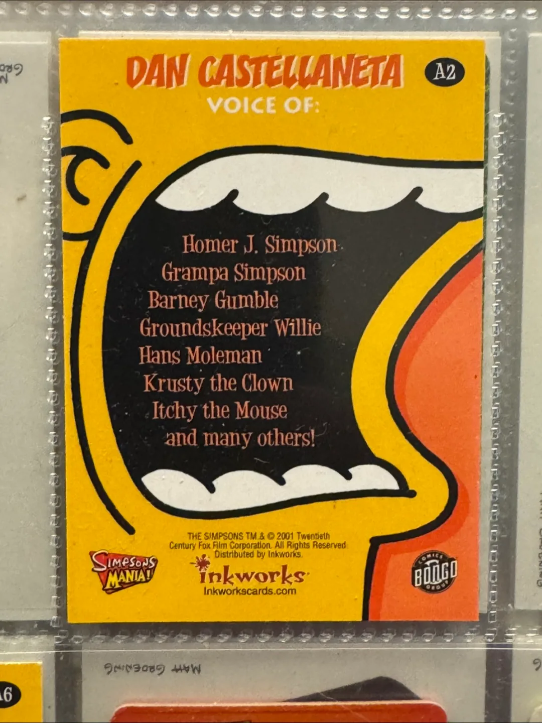 Dan Castellaneta Autograph Card - The Simpsons image indicator(2)