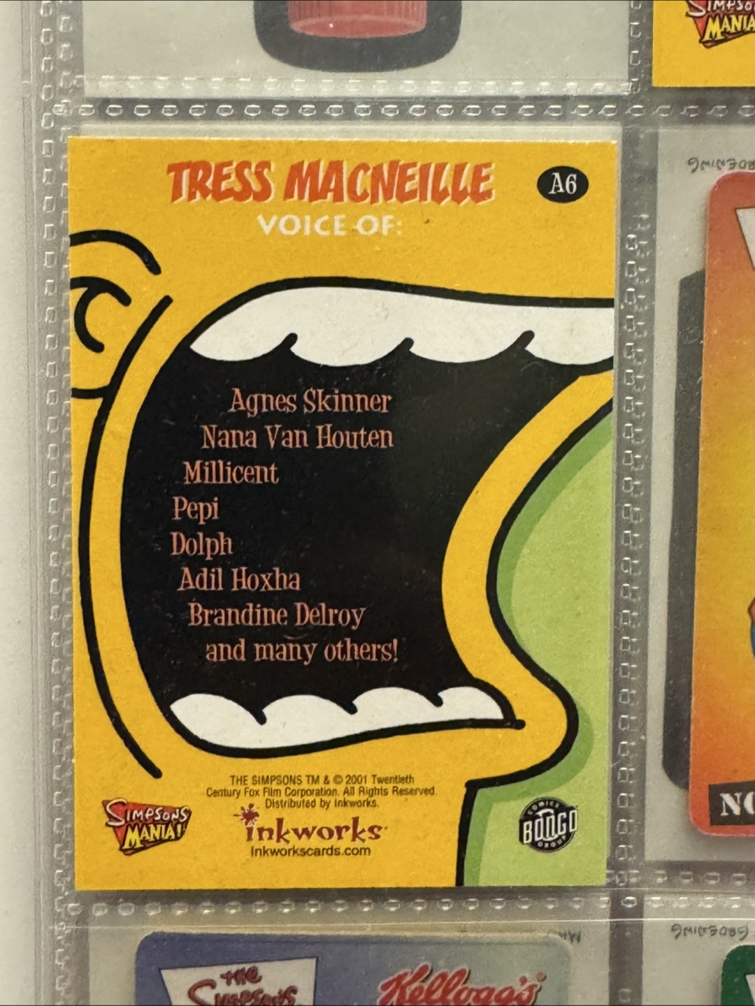 The Simpsons Tress MacNeille Trading Card - photo 2