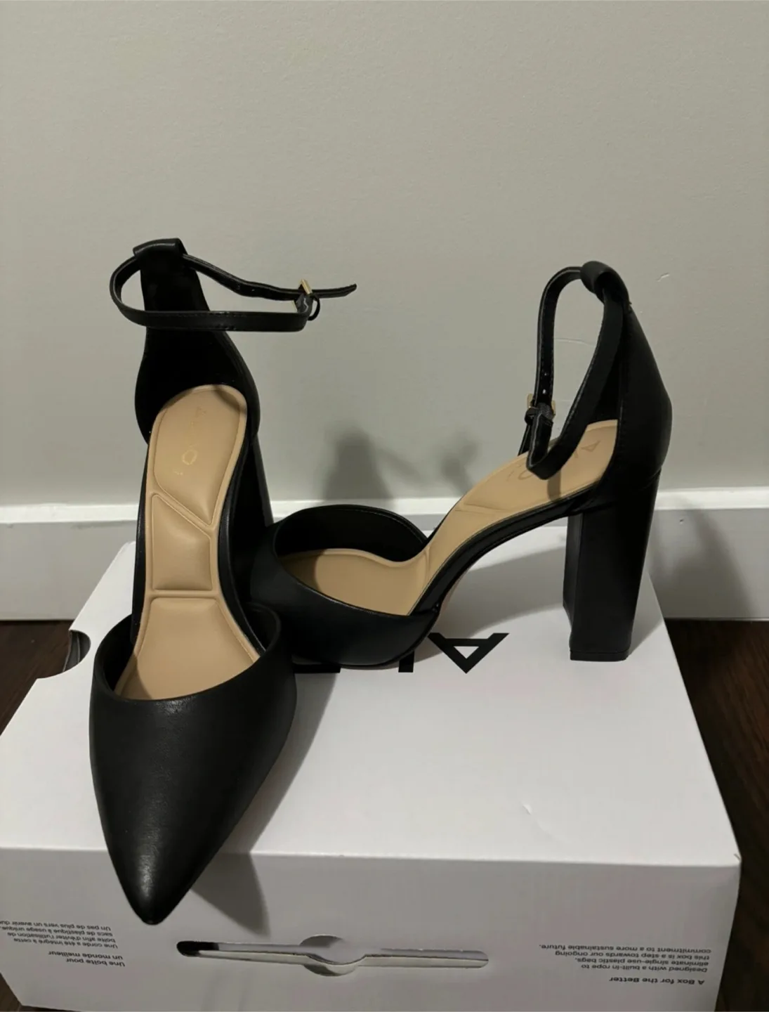 ALDO Faith Black Heeled Shoe (brand new) thumbnail