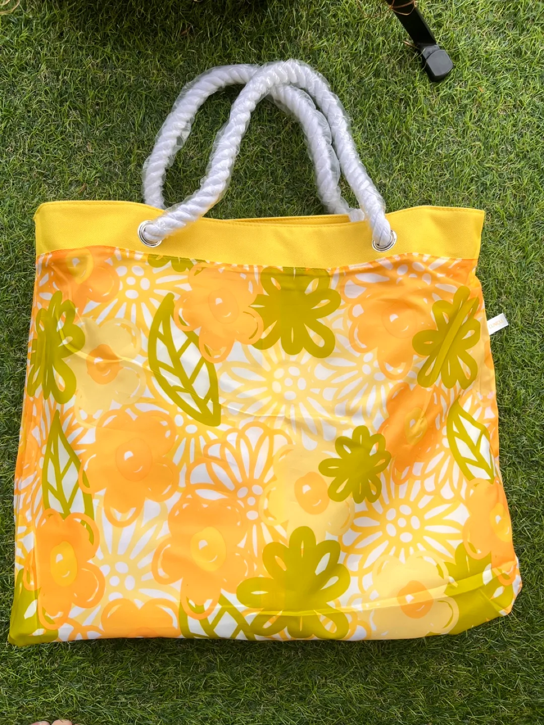 Clinique Floral Beach Tote Bag - Yellow/Orange thumbnail