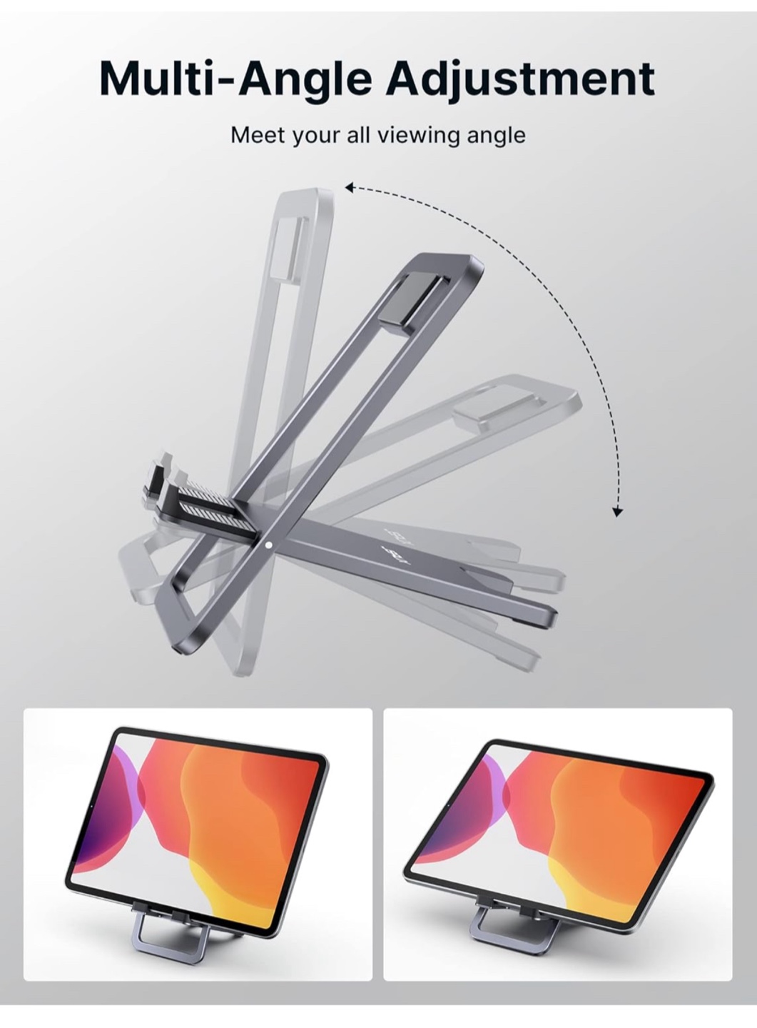 JSAUX iPad Stand for Desk - Multi-Angle 🧡 - photo 5