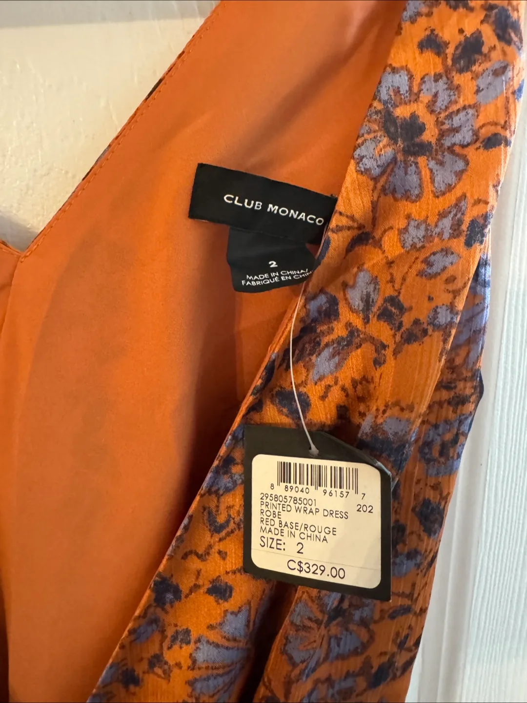 Club Monaco Printed Wrap Dress - Size 2 image indicator(3)