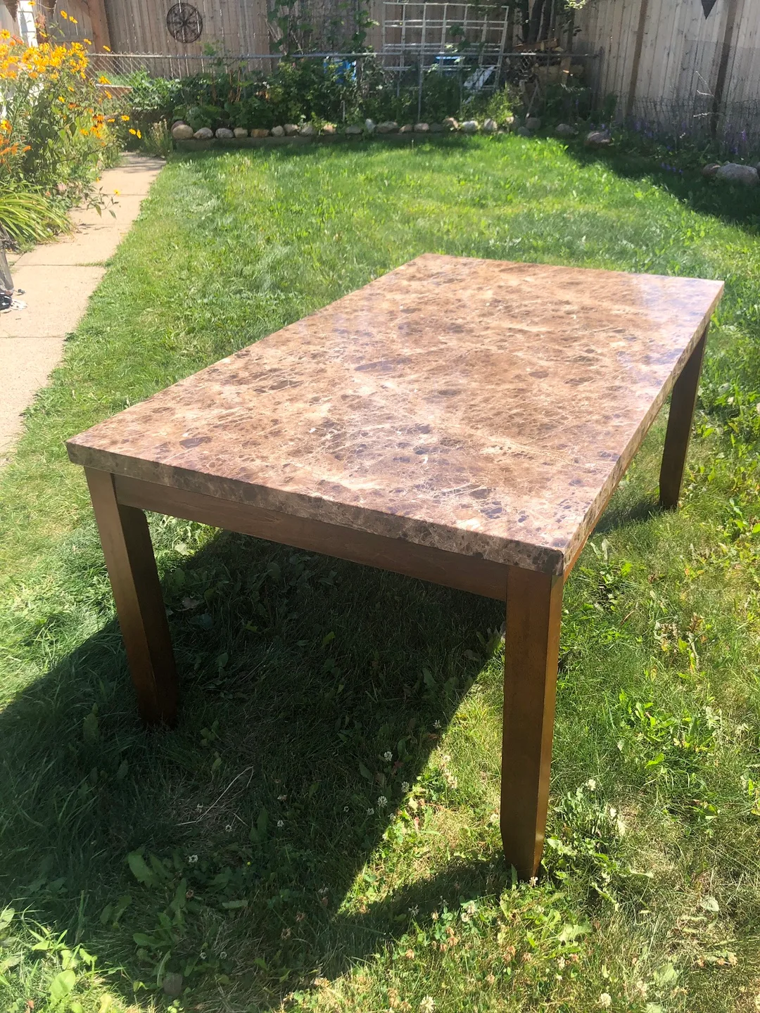 Large Faux Granite Table. thumbnail