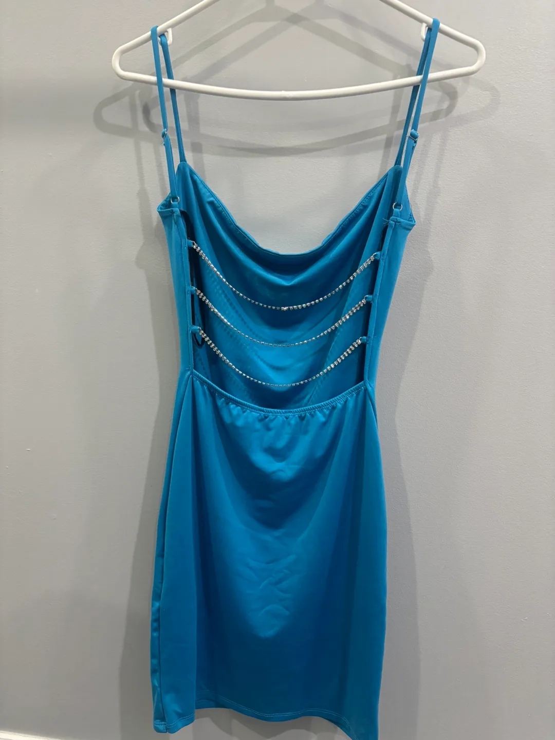 Rhinestone Blue Mini Dress thumbnail